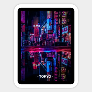 Tokyo Street Neon Synthwave Sticker